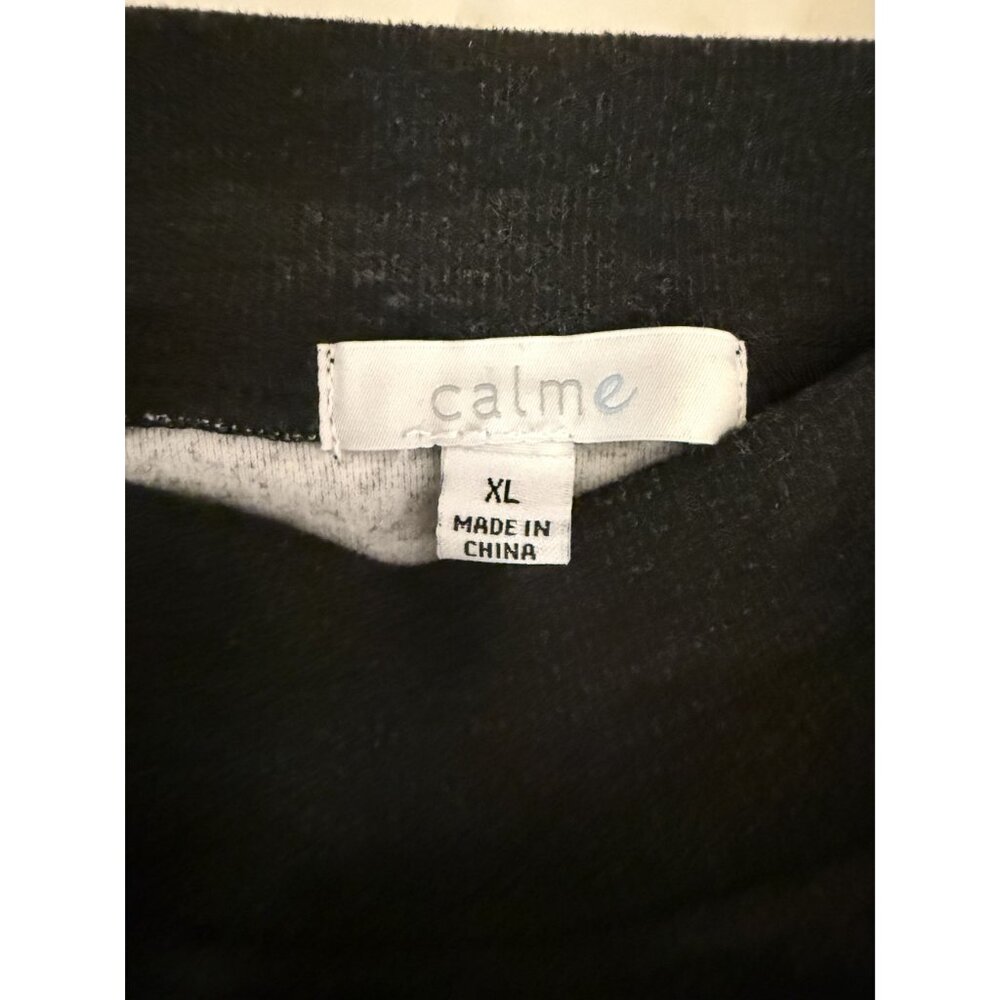 NWT Johnny Was Calme Mock Neck Cozy Sweatshirt Black Grey Size XL $138 [jb] - Picture 8 of 8